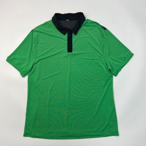 Lululemon Precision Polo Shirt Mens L Large Green Athletic Thin Fabric Golf - Picture 2 of 10